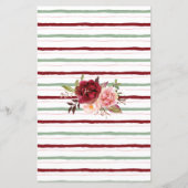 Papier Devinez Qui Marsala Fleurs Fête des mariées Jeu (Dos)