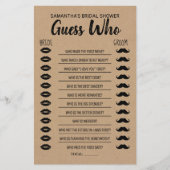 Papier Devinez qui nuptiale douche anglais jeu espagnol (Devant)