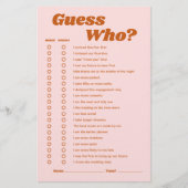 Papier Devinez qui Retro Disco Fête des mariées jeu (Devant)