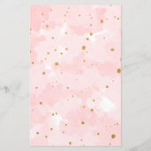 Papier Devinez qui rose aquarelle + or baby shower jeu (Dos)