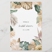 Papier Devinez Tropical Qui Marient ou Groom Douche Jeu (Dos)