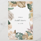Papier Devinez Tropical Qui Marient ou Groom Douche Jeu (Dos)