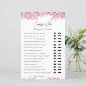 Papier Devinez Who-Bride ou Groom-Blossom Bridal ShowerGa (Debout devant)