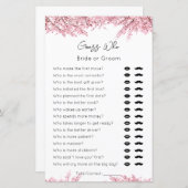 Papier Devinez Who-Bride ou Groom-Blossom Bridal ShowerGa (Devant / Derrière)