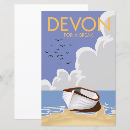 Papier Devon pour un aimant de pause (Devant / Derrière)