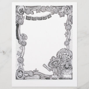 Papier Dia De Los Muertos Skeleton Frame -