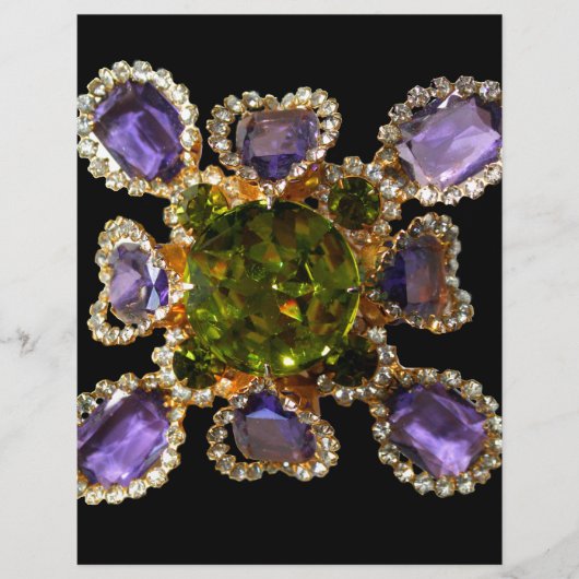 Papier Diamants d'améthyste violet Emeralds bijoux (Devant)