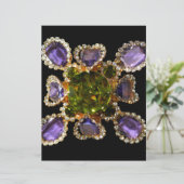 Papier Diamants d'améthyste violet Emeralds bijoux (Debout devant)