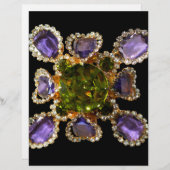 Papier Diamants d'améthyste violet Emeralds bijoux (Devant / Derrière)