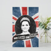 Papier Dieu Sauve La Reine - Kate Middleton (Debout devant)
