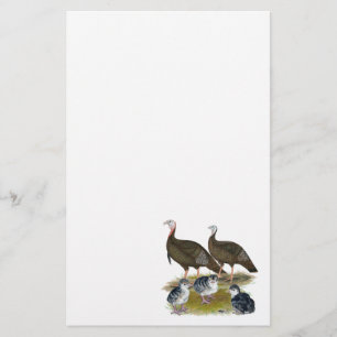 Papier Dindes Famille Sauvage de l'Est