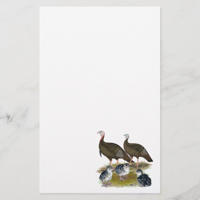 Papier Dindes Famille Sauvage de l'Est (Devant)