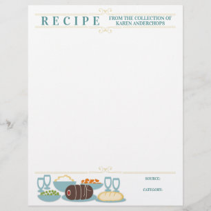 Papier Dîner de boeuf plat principal livre de recettes en
