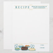 Papier Dîner de boeuf plat principal livre de recettes en (Devant / Derrière)