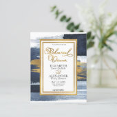 Papier Dîner de répétition aquarelle Invitation | ABSTRAI (Debout devant)