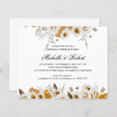 Papier Dîner de répétition blanc Mimosa jaune (Devant / Derrière)