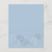 Papier Dîner de répétition bleu floral Budget (Dos)