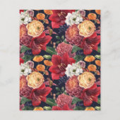 Papier Dîner de répétition Botanique Amaryllis Invitation (Dos)