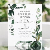 Papier Dîner de répétition budgétaire Foliage Vert Élégan