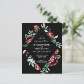 Papier Dîner de répétition budgétaire Invitation florale (Debout devant)