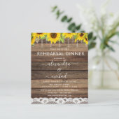 Papier Dîner de répétition budgétaire tournesol rustique (Debout devant)