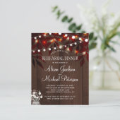 Papier Dîner de répétition d'automne budget rustique invi (Debout devant)