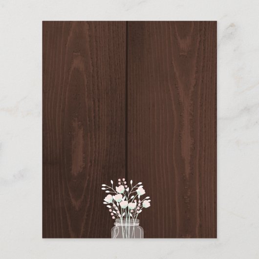 Papier Dîner de répétition d'automne budget rustique invi (Dos)