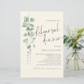 Papier Dîner de répétition de crème d'eucalyptus budget (Debout devant)