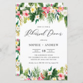 Papier Dîner de répétition de fleurs tropicales et de ver (Devant / Derrière)