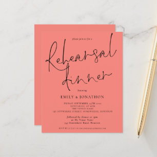 Papier Dîner de répétition de mariage économique Invitati