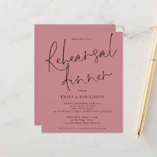 Papier Dîner de répétition de mariage économique Invitati