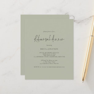 Papier Dîner de répétition du Mariage budgétaire Invitati