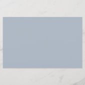 Papier Dîner de répétition Dusty Blue Pretty Calligraphy (Dos)