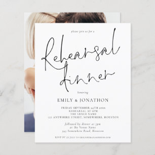 Papier Dîner de répétition mariage avec invitation