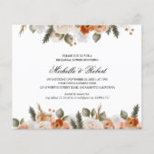 Papier Dîner de répétition Mariage chic orange ivoire (Devant)