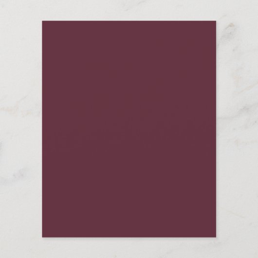 Papier Dîner de répétition Mariage Chic Plum Ivory Sage (Dos)