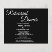 Papier Dîner de répétition noire en écriture simple (Devant)