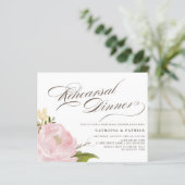 Papier Dîner de répétition rose vif Invitation (Debout devant)