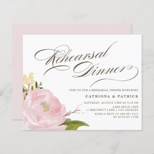 Papier Dîner de répétition rose vif Invitation