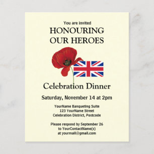 Papier Dîner personnalisé de vétérans patriotiques britan