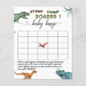 Papier Dino Party estompe chomp rugir baby shower de bing (Devant)