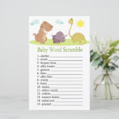 Papier Dinosaur Bébé mot brouillage jeu (Debout devant)