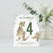 Papier Dinosaur Boys 4e anniversaire du budget de la fête (Debout devant)