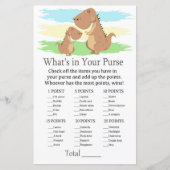 Papier Dinosaur Ce qui est dans votre baby shower de jeu (Devant)