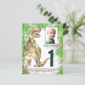 Papier Dinosaur Jungle 1ère fête d'anniversaire Photo (Debout devant)