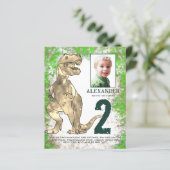 Papier Dinosaur Jungle 2e fête d'anniversaire Photo (Debout devant)