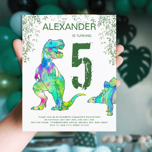 Papier Dinosaur jungle 5e anniversaire Budget de la fête