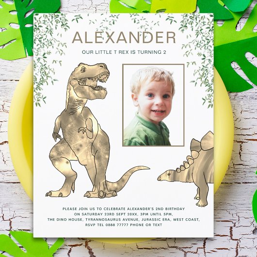 Papier Dinosaur Jungle Boys Anniversaire