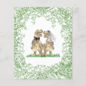 Papier Dinosaur Mariage à thème Enregistrer la date (Dos)