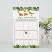 Papier Dinosaur Safari Baby shower Bingo Jeu (Debout devant)